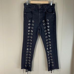 American Vintage Levi’s High Rise Custom Corset Black Jeans